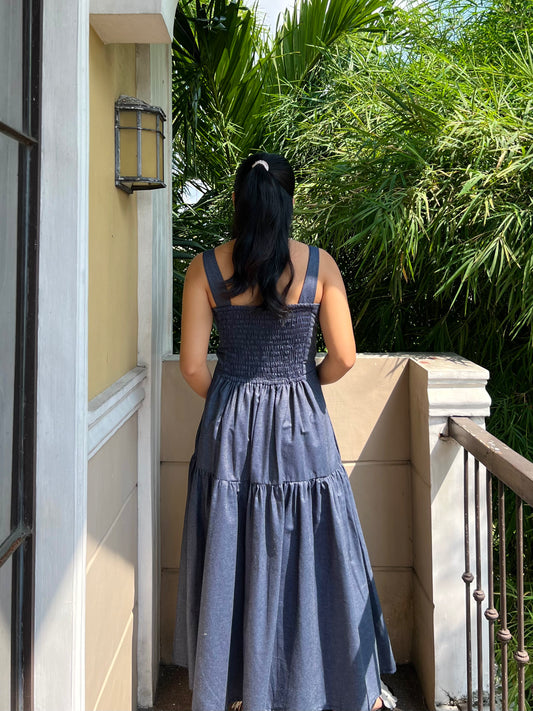 Psalm Dress in Soft Denim 002