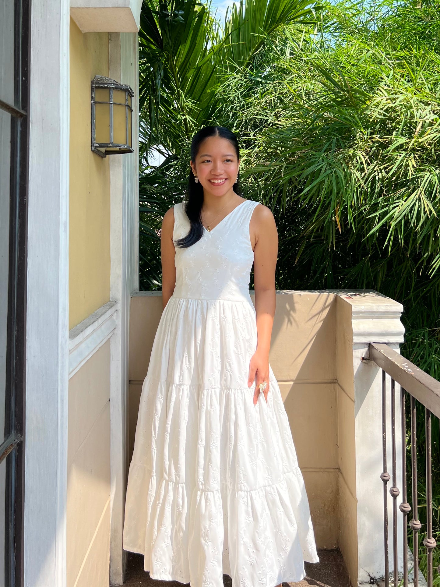 Riviera Dress in Eyelet 010 with Lining