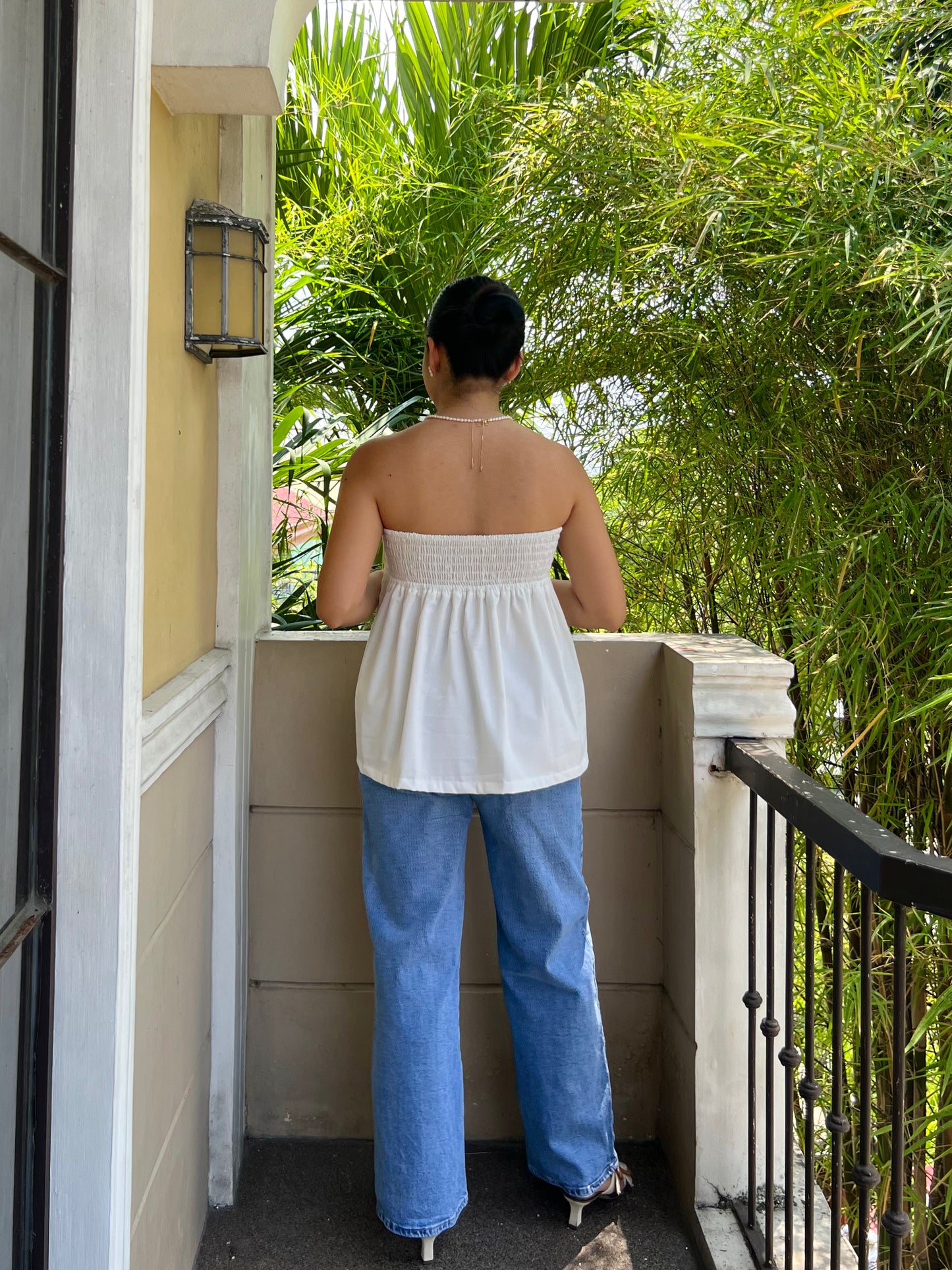 Lychee Top in White with Lining