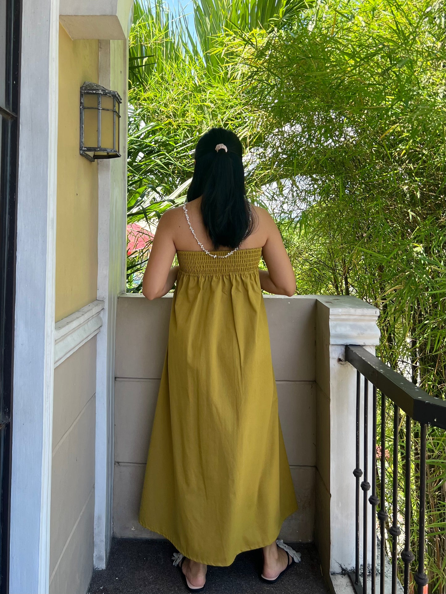 Lime Dress in Warm Olive