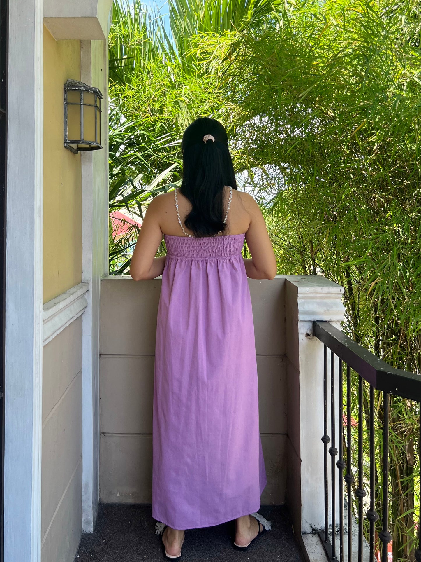 Lime Dress in Lavender