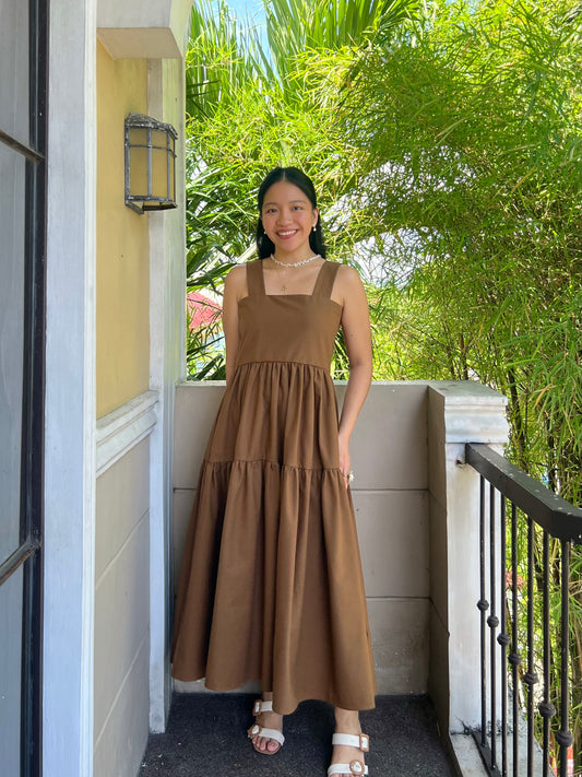 Psalm Dress in Dark Brown