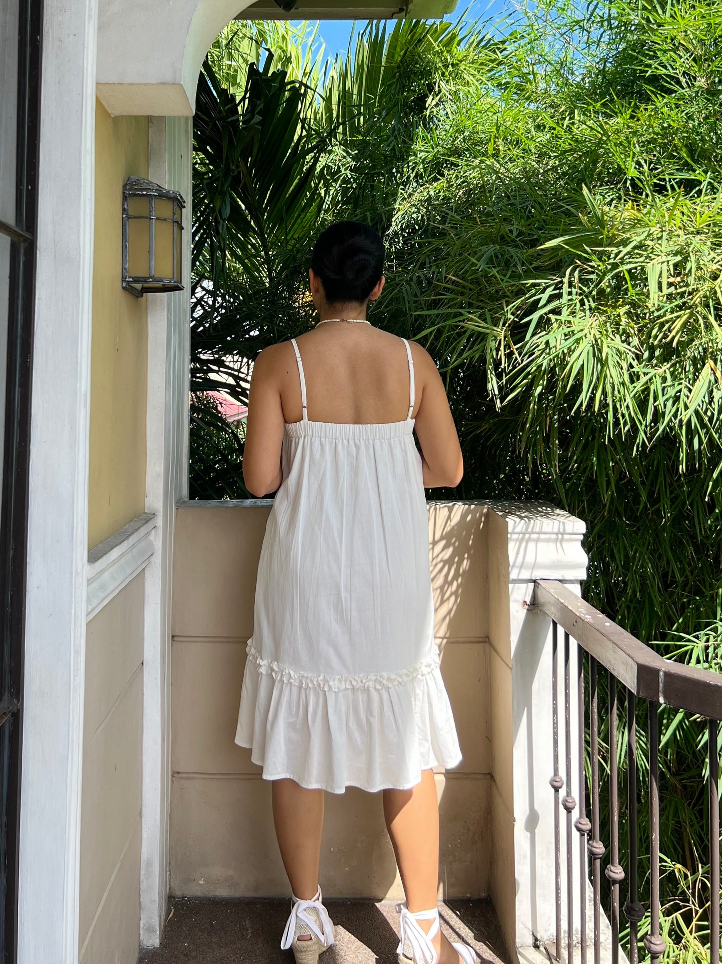 Daylight Dress in White with Lining