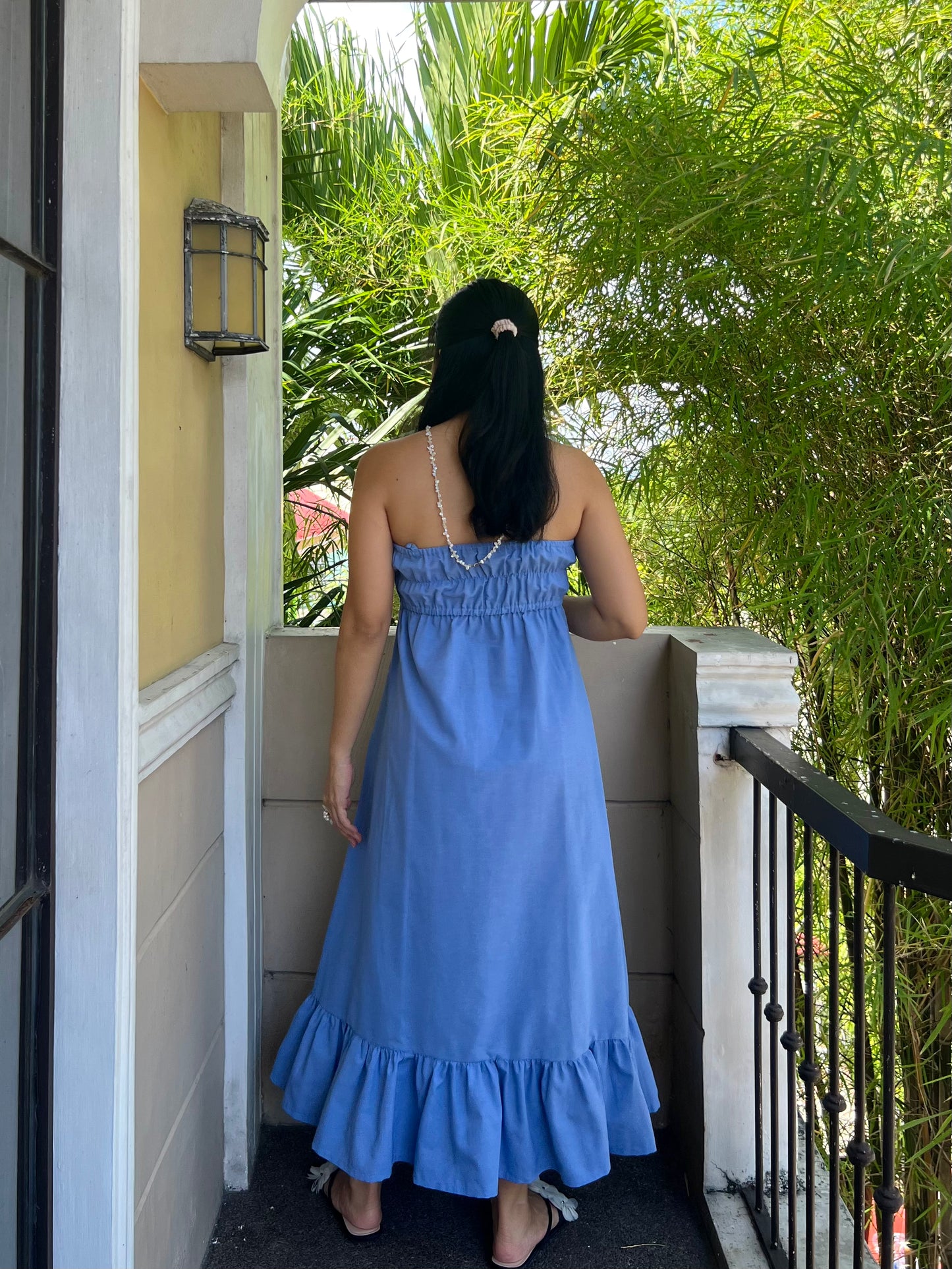 Sorrento Dress in Cornflower Blue