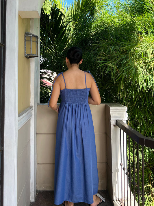 Palermo Dress in Soft Denim 003