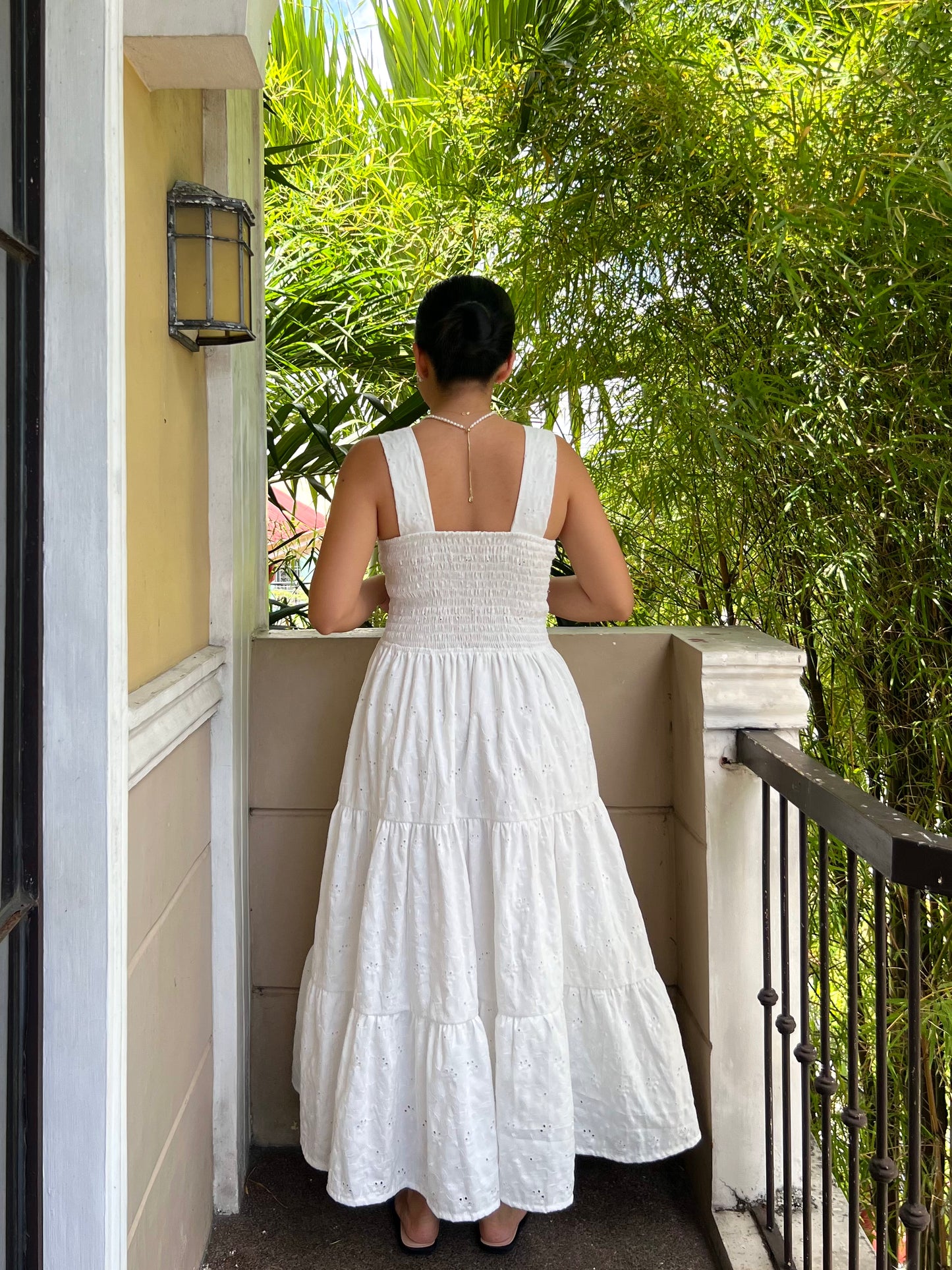 Riviera Dress in Eyelet 013 with Lining