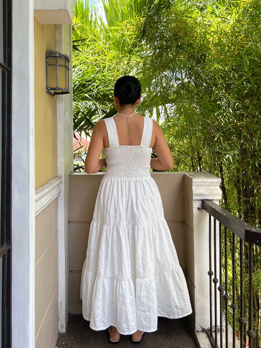 Riviera Dress in Eyelet 013 with Lining