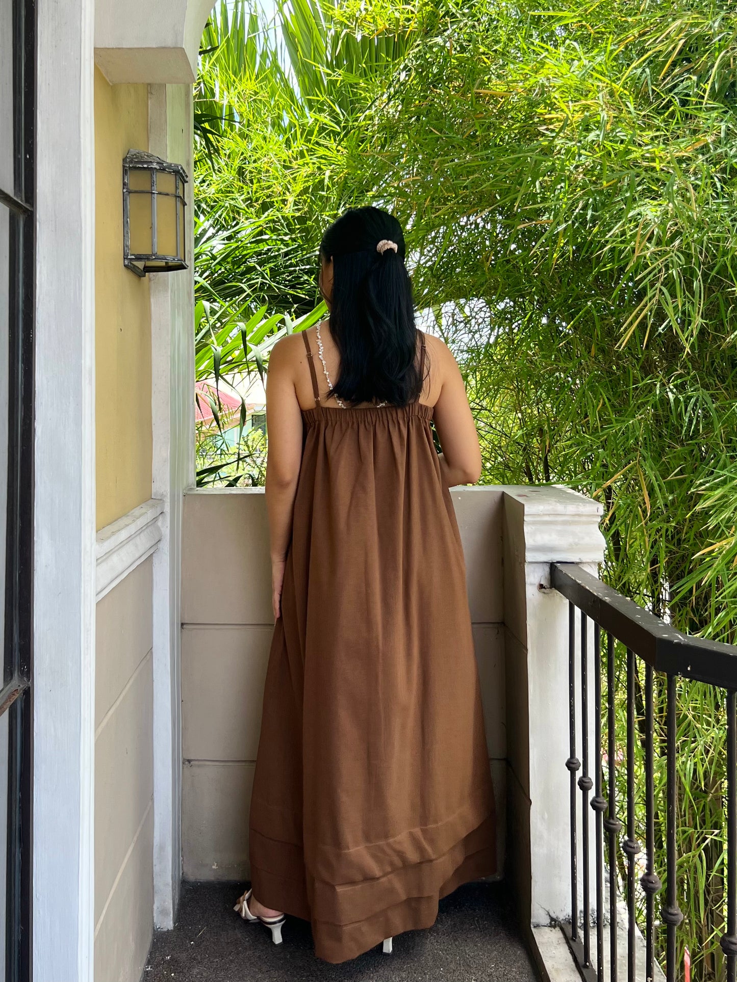 Faith Dress in Dark Brown