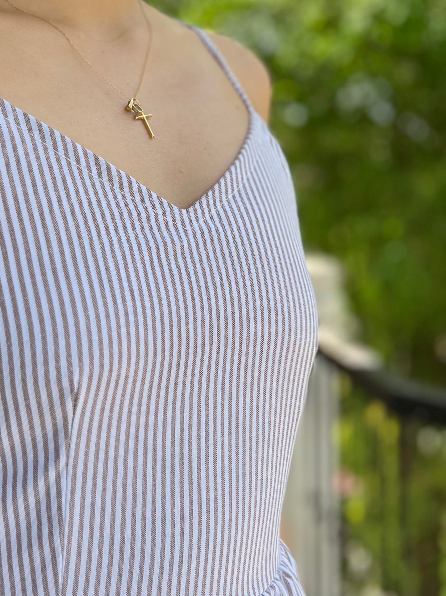 Honeydew Dress in Stripes 021