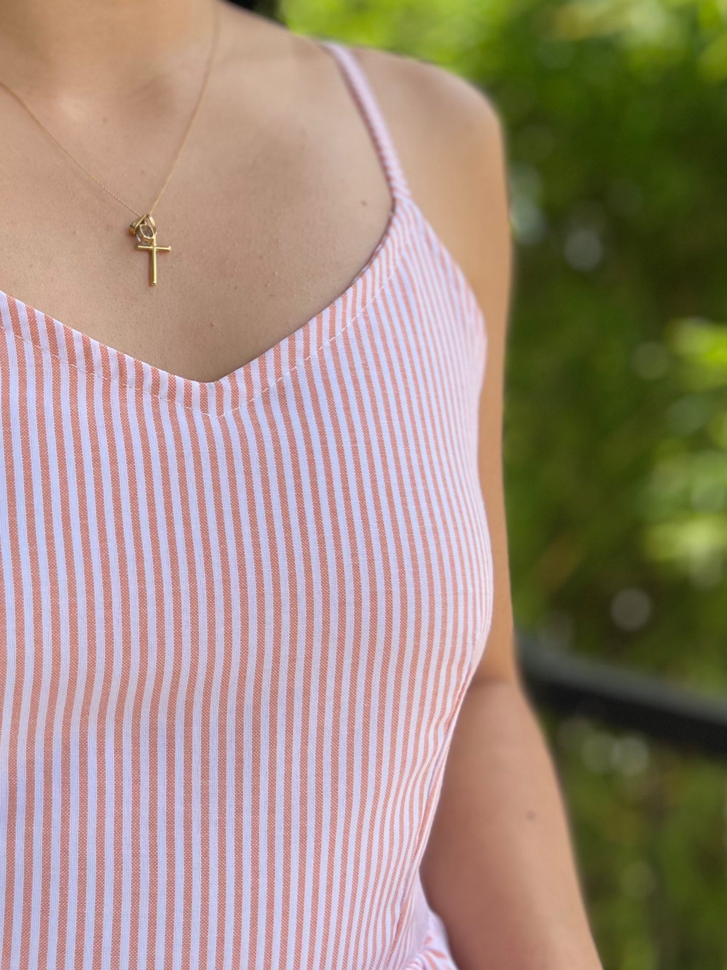 Honeydew Dress in Stripes 024