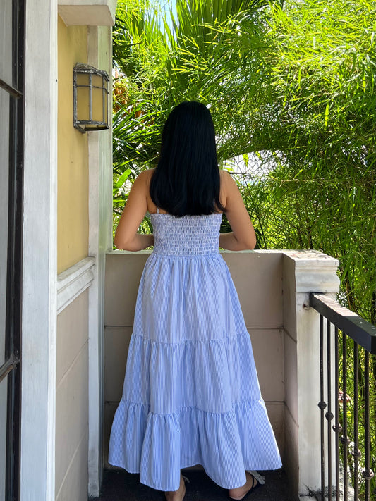 Honeydew Dress in Stripes 023