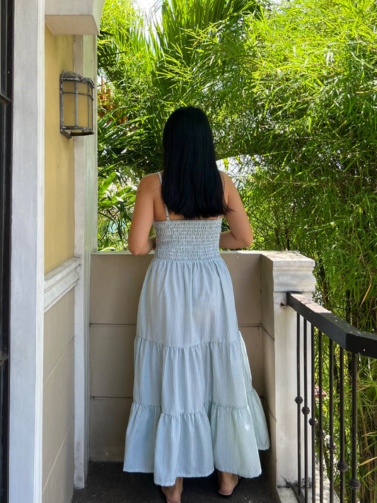 Honeydew Dress in Stripes 022