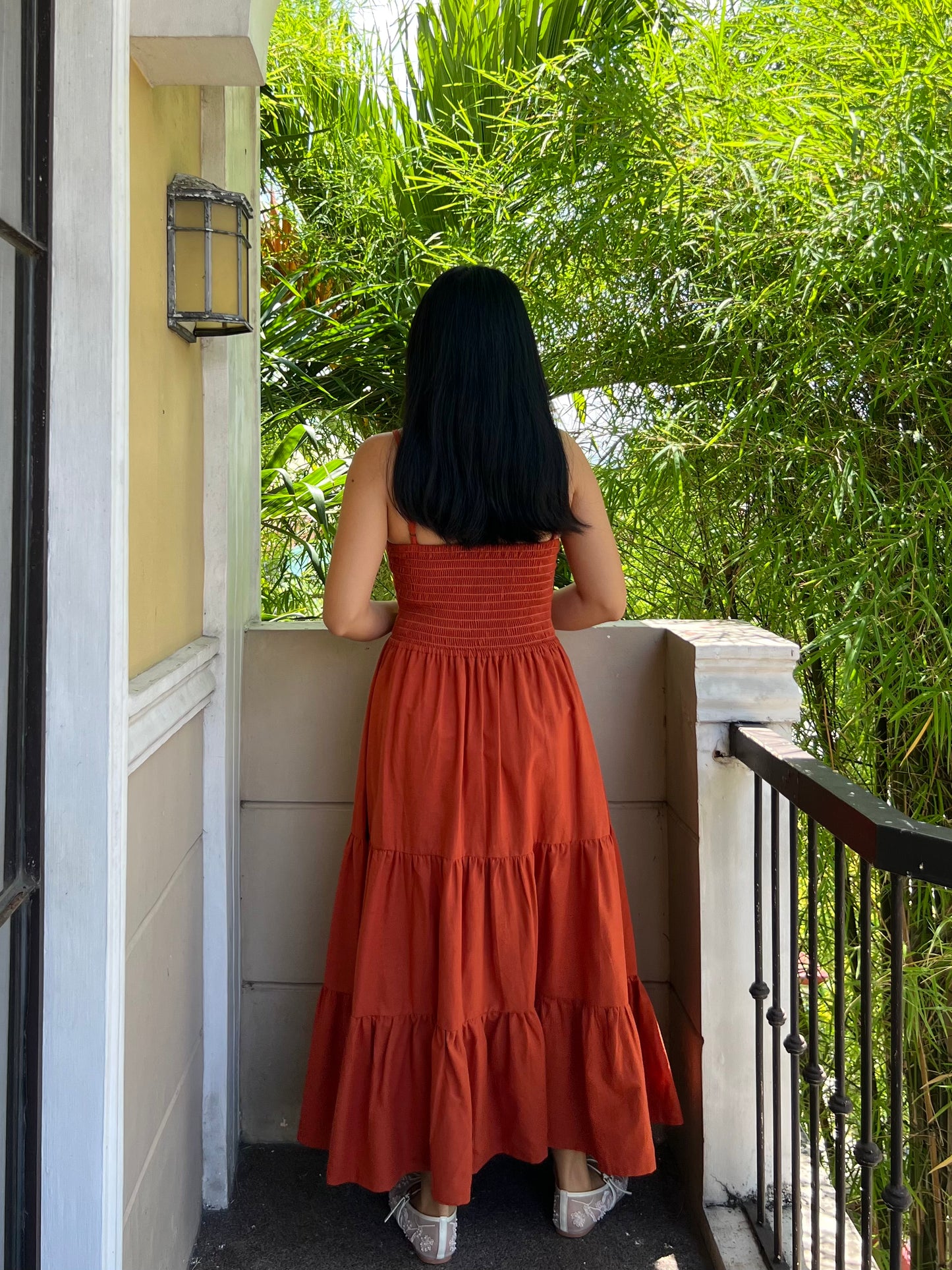 Honeydew Dress in Rust