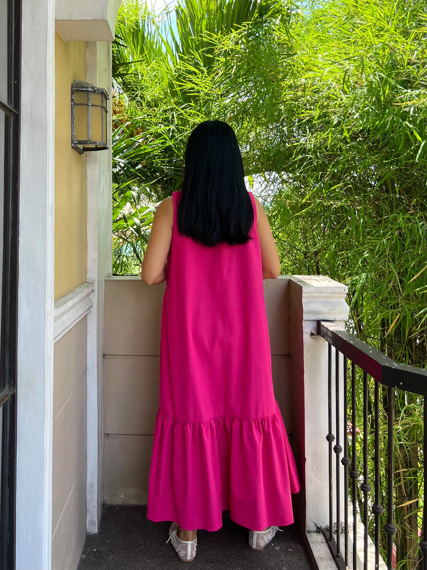 Camden Dress in Deep Pink