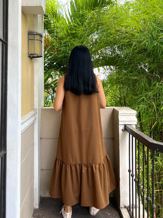 Camden Dress in Dark Brown