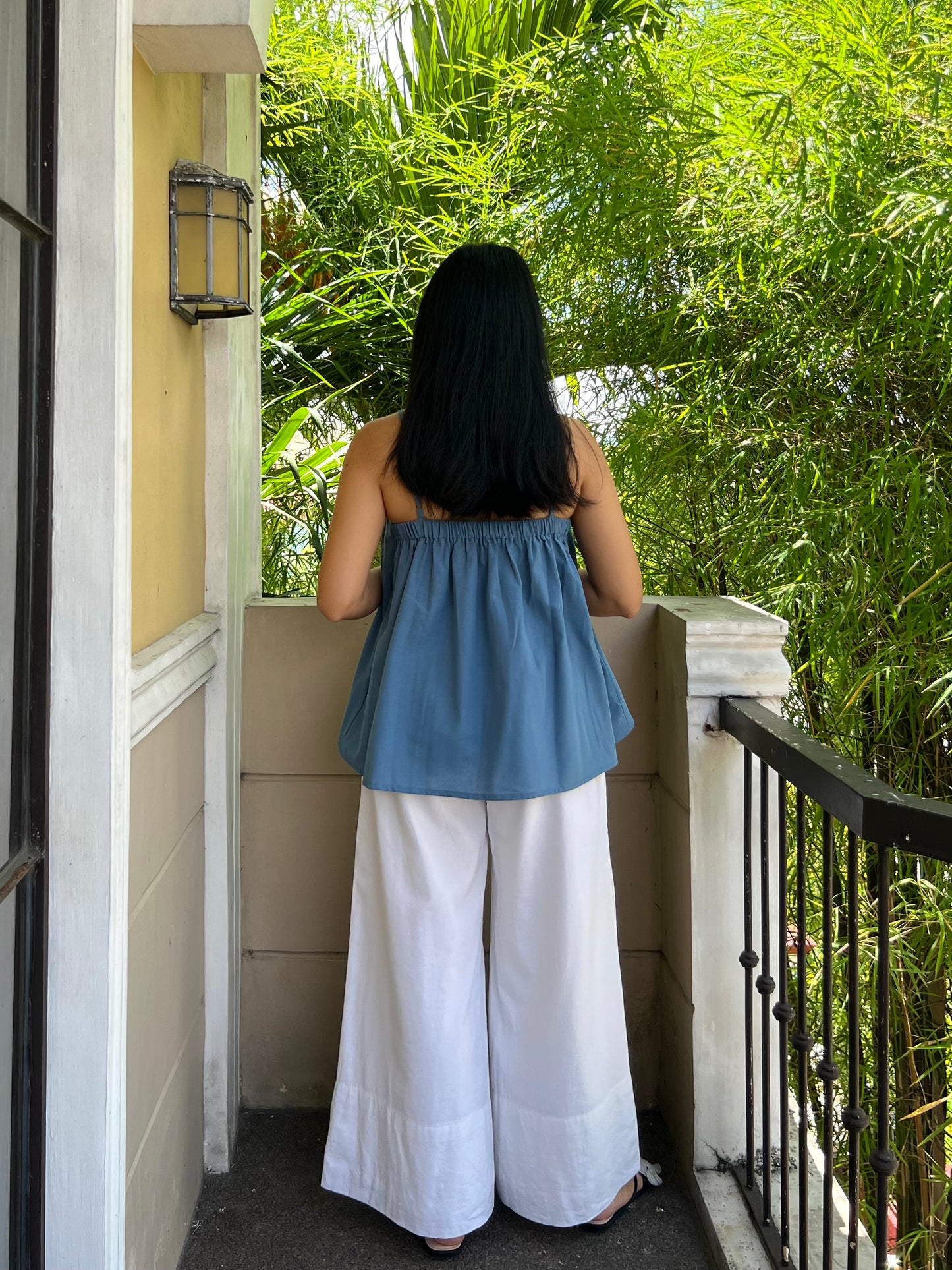 Peach Top in French Blue