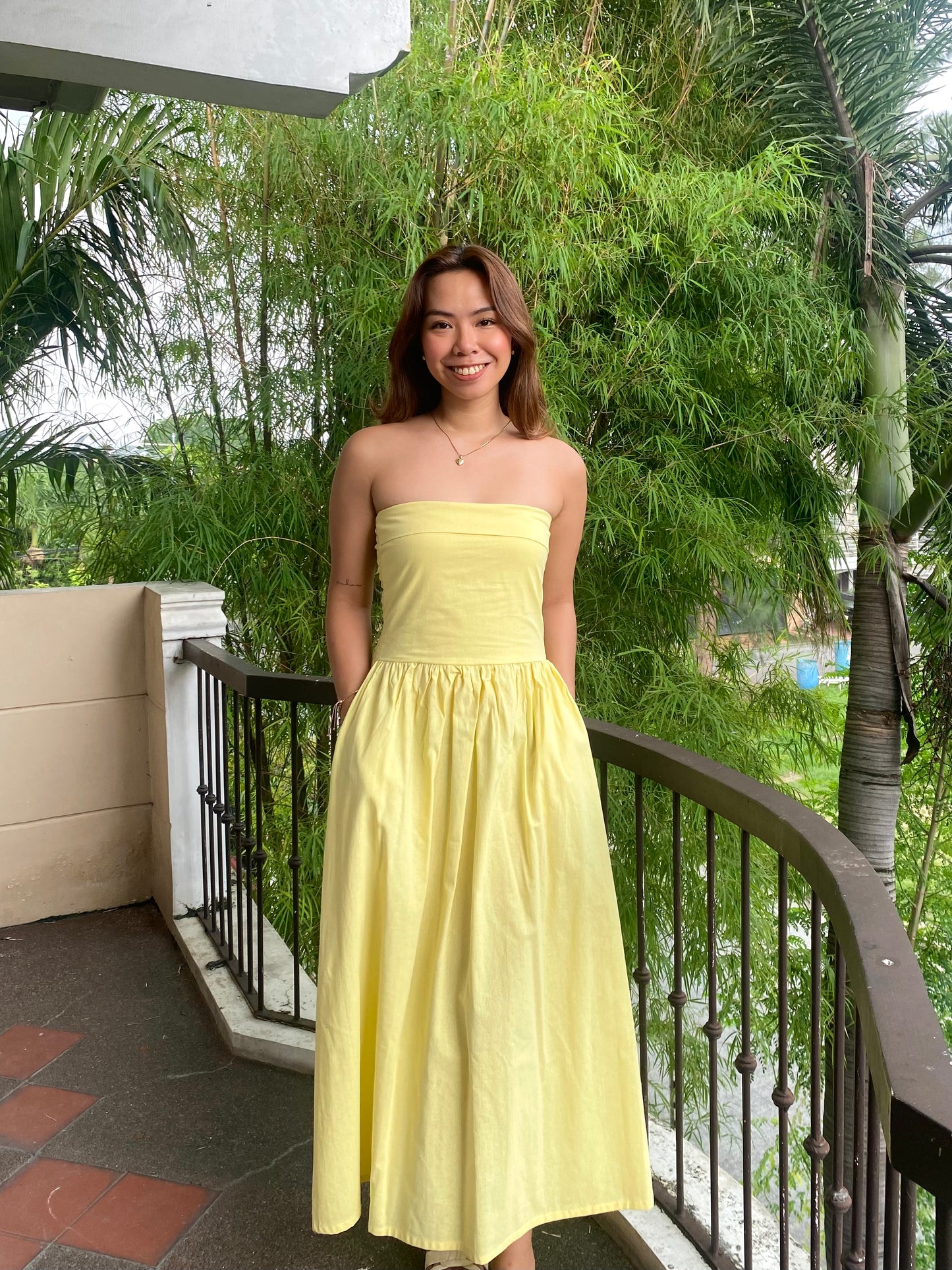 Ivory Dress in Yellow
