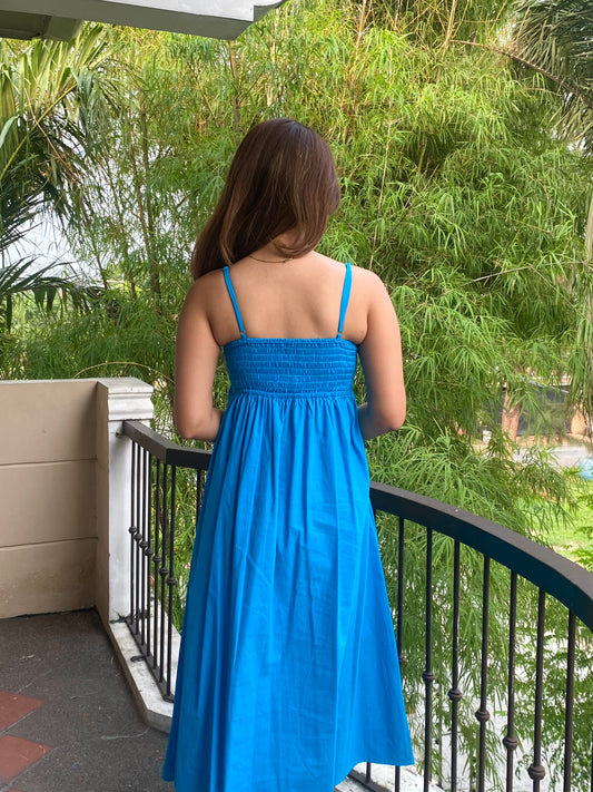 Tuscany Dress in Cerulean