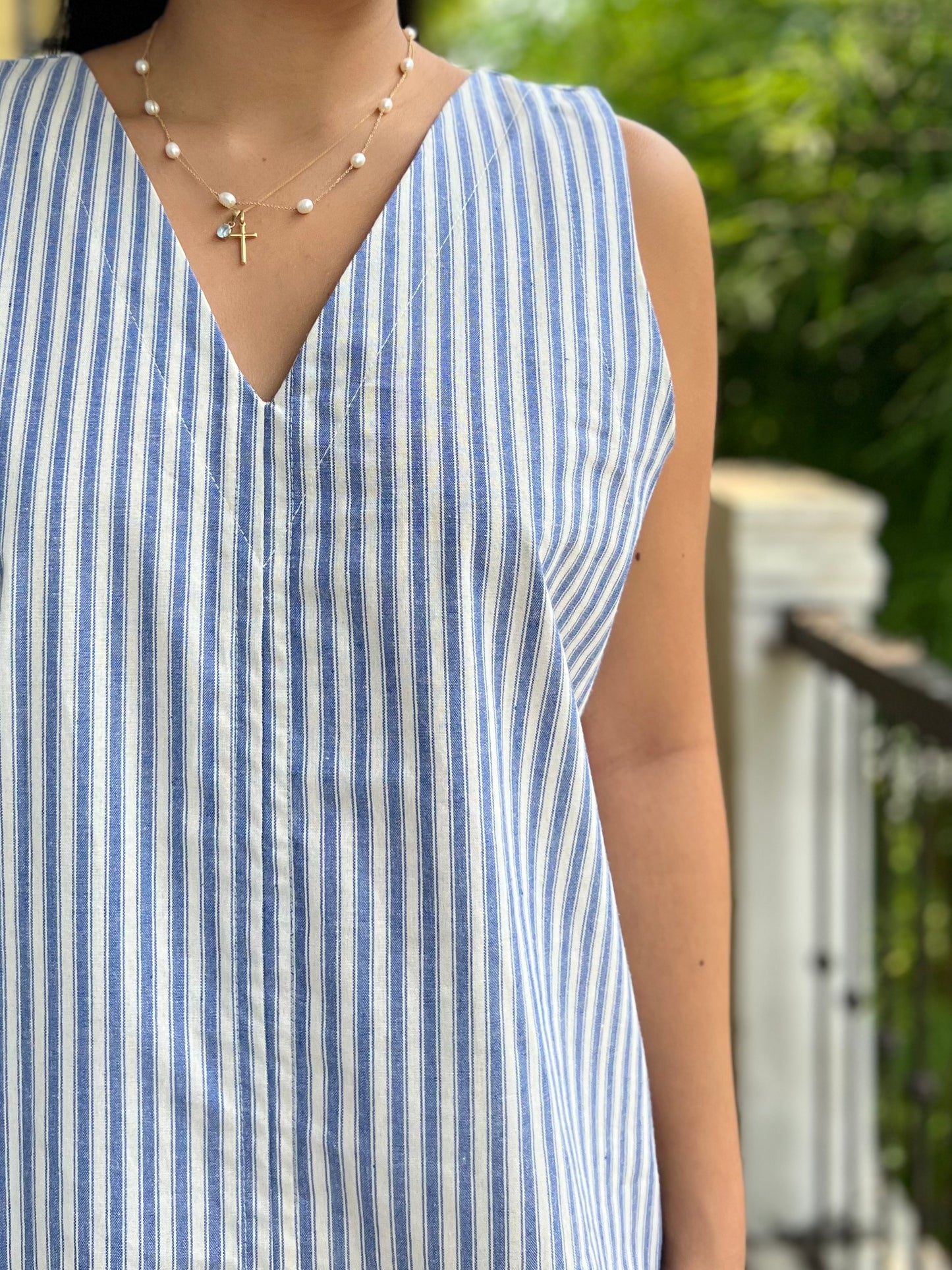 Courage Reversible Dress in Stripes 019