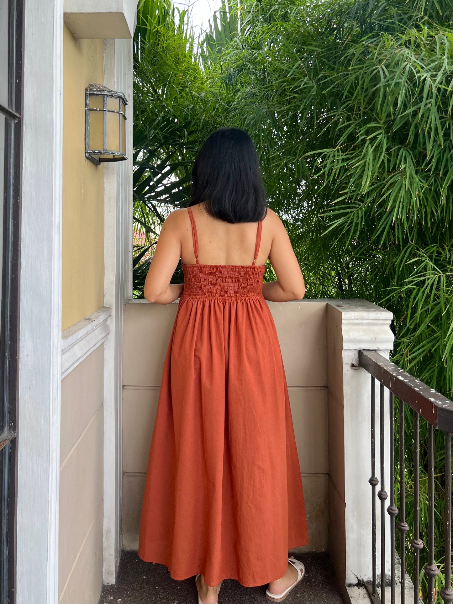 Naples Dress in Rust