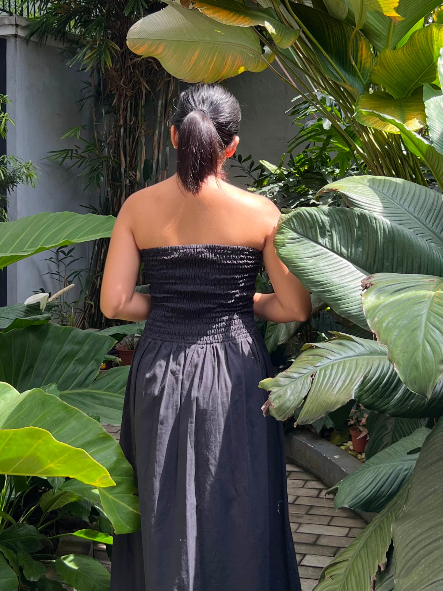 Ivory Dress in Black