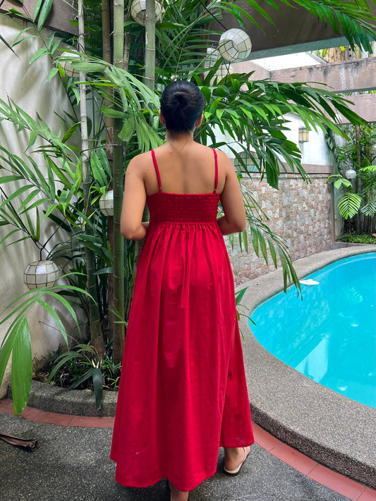 Tuscany Dress in Red