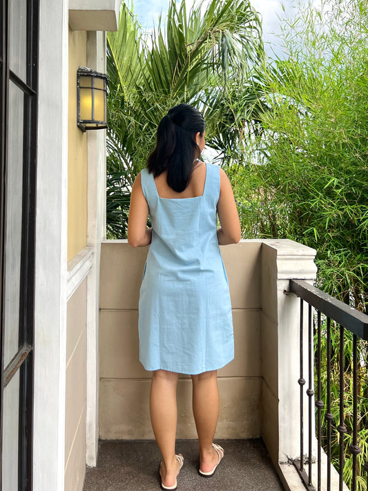 Rue Dress in Sky Blue