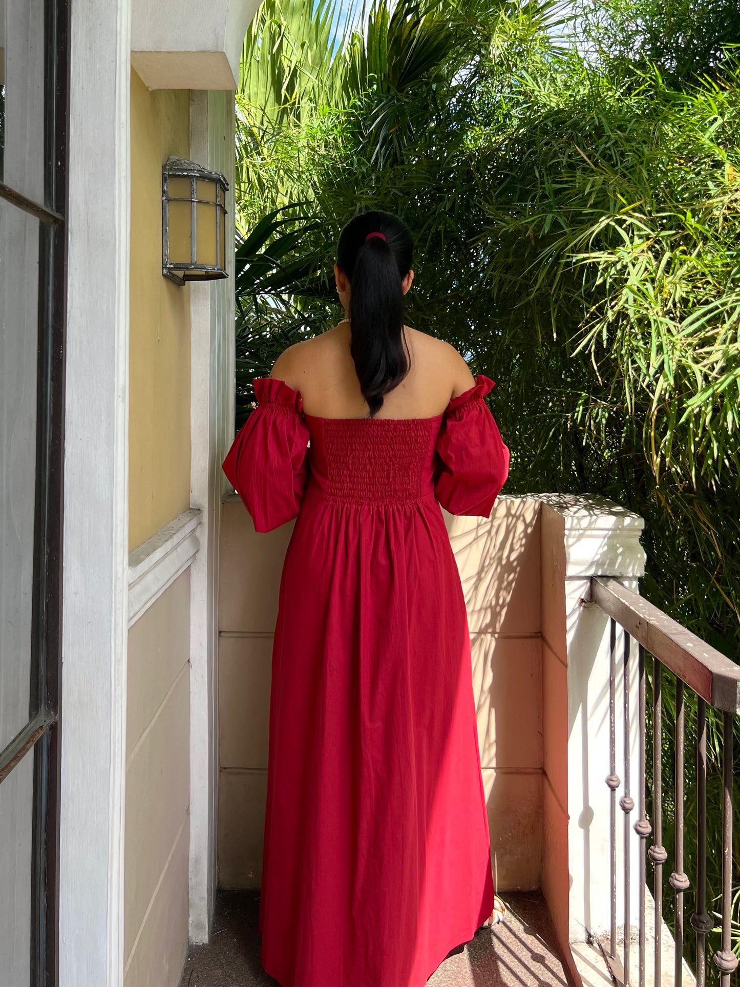 Esther Dress in Berry Red