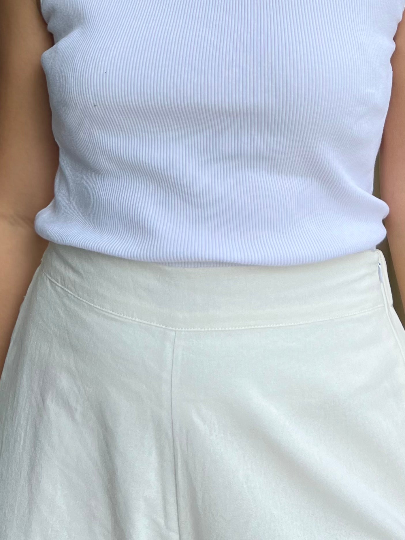 Santorini Pants in White with Lining