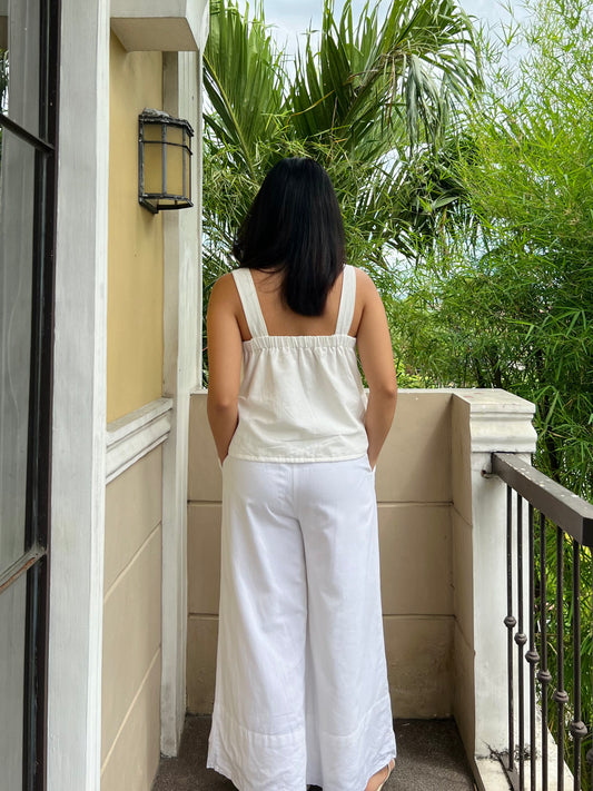 Phoenix Top in White with Lining