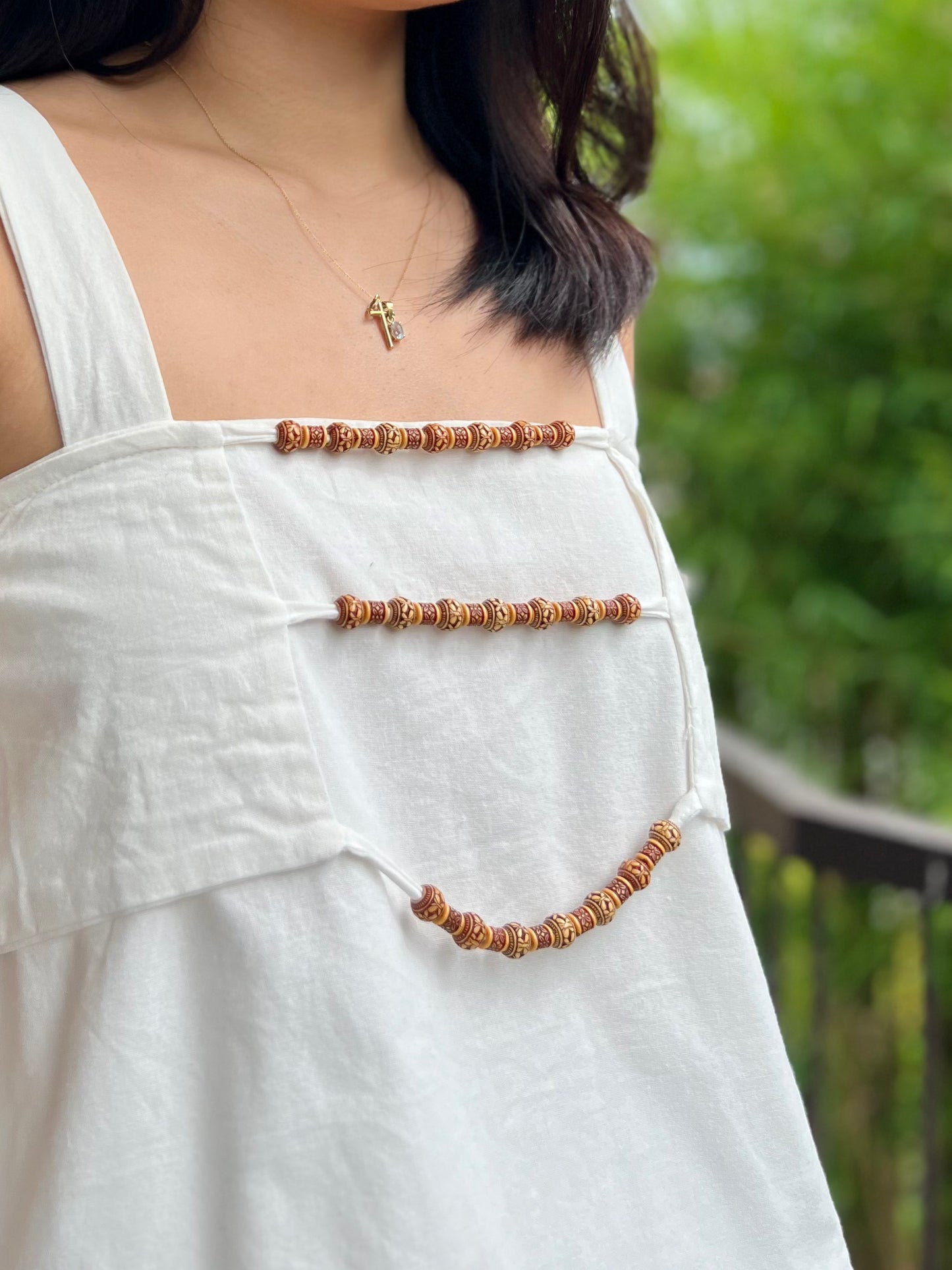 Phoenix Top in White with Lining