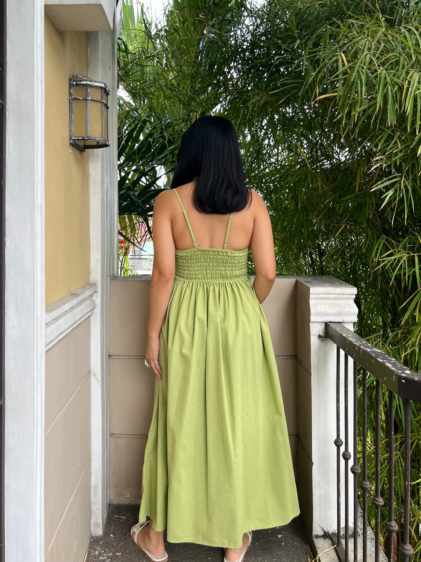 Naples Dress in Apple Green