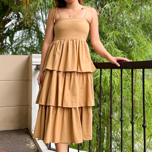 Naomi Dress in Camel