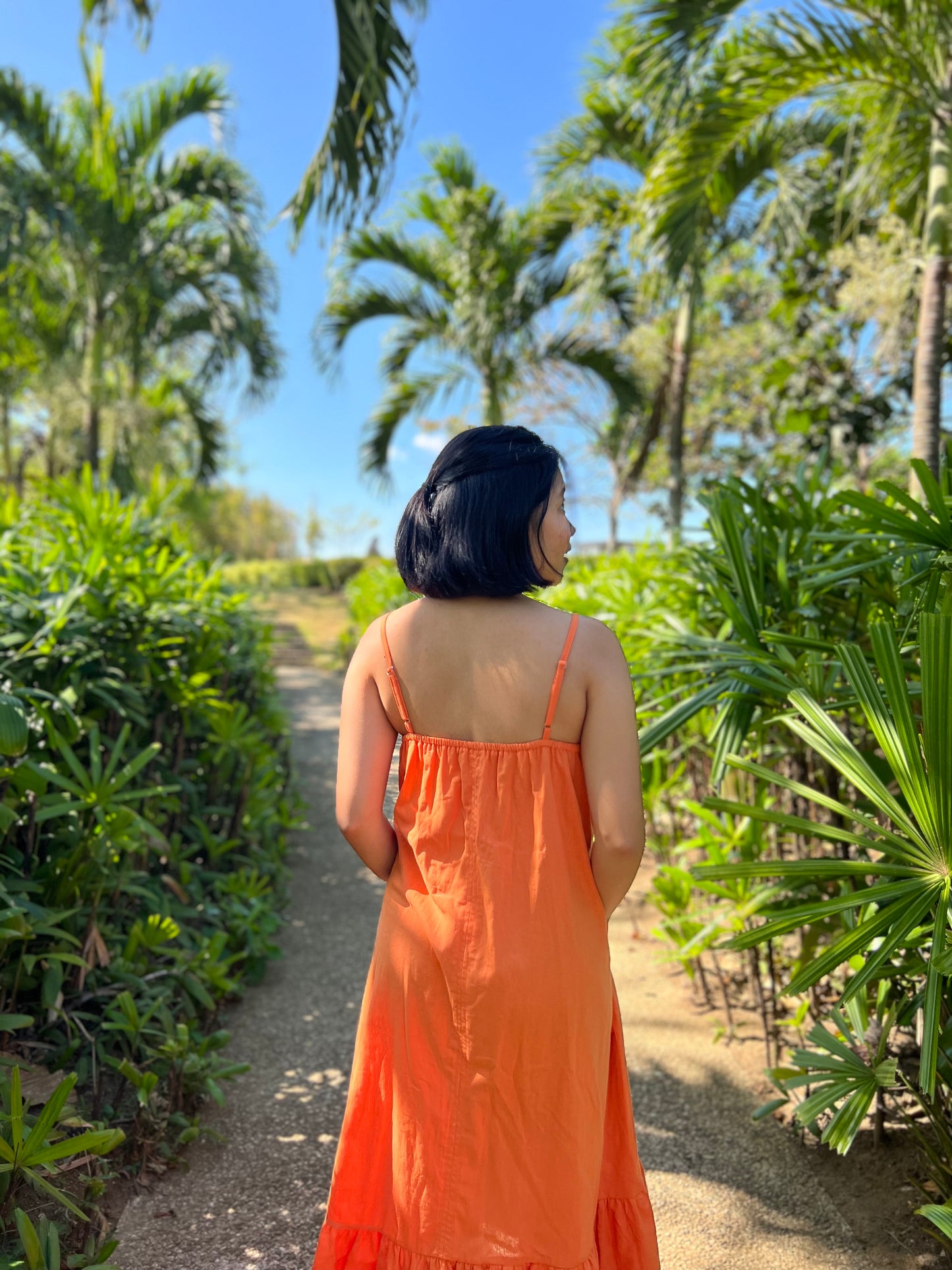 Amalfi Dress in Tangerine