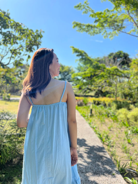 Amalfi Dress in Sky Blue