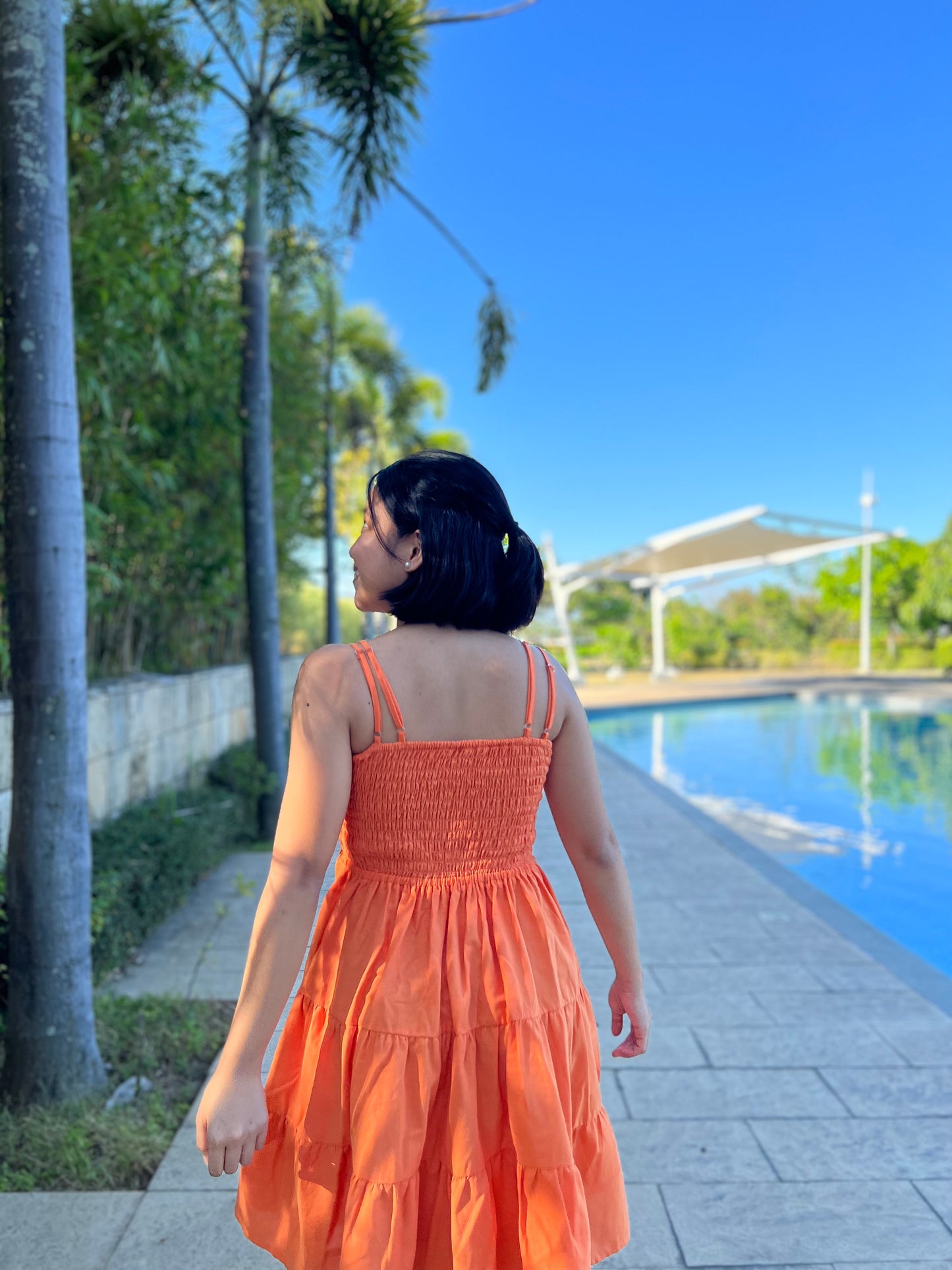 Capri Dress in Tangerine
