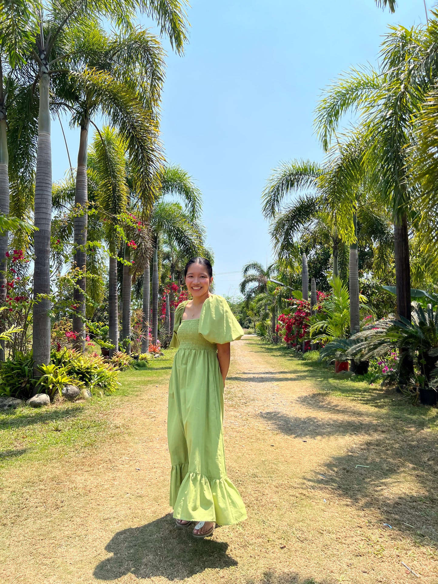 Florence Dress in Apple Green