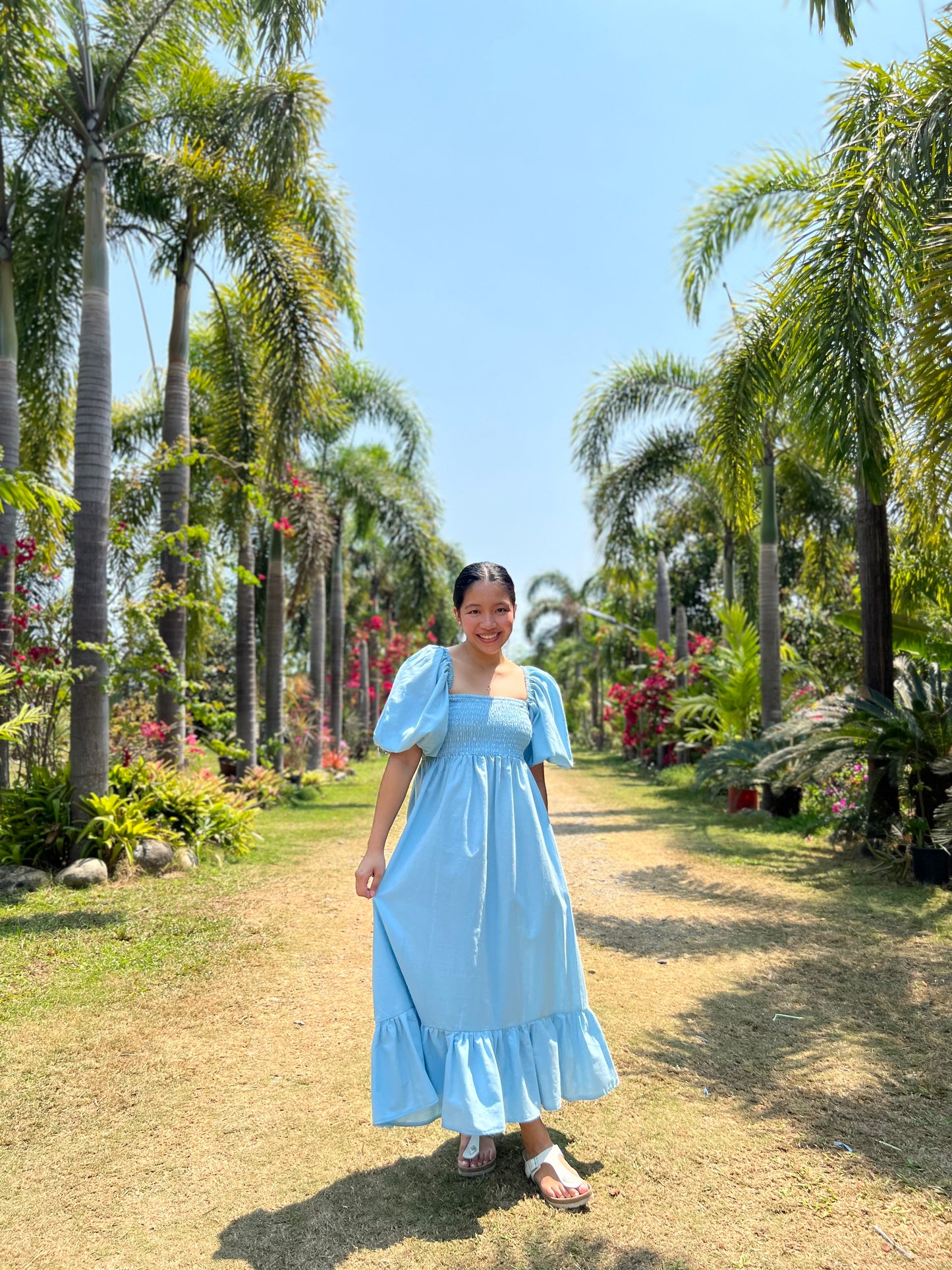 Florence Dress in Sky Blue