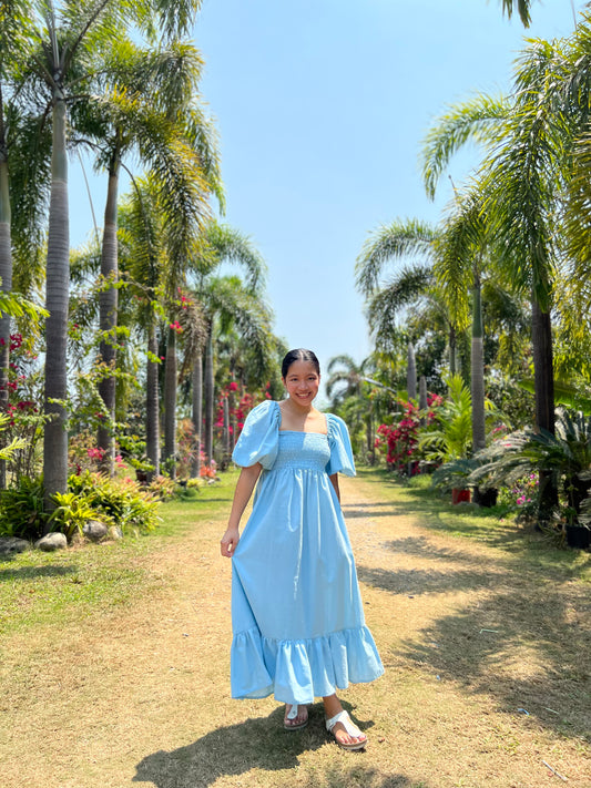 Florence Dress in Sky Blue