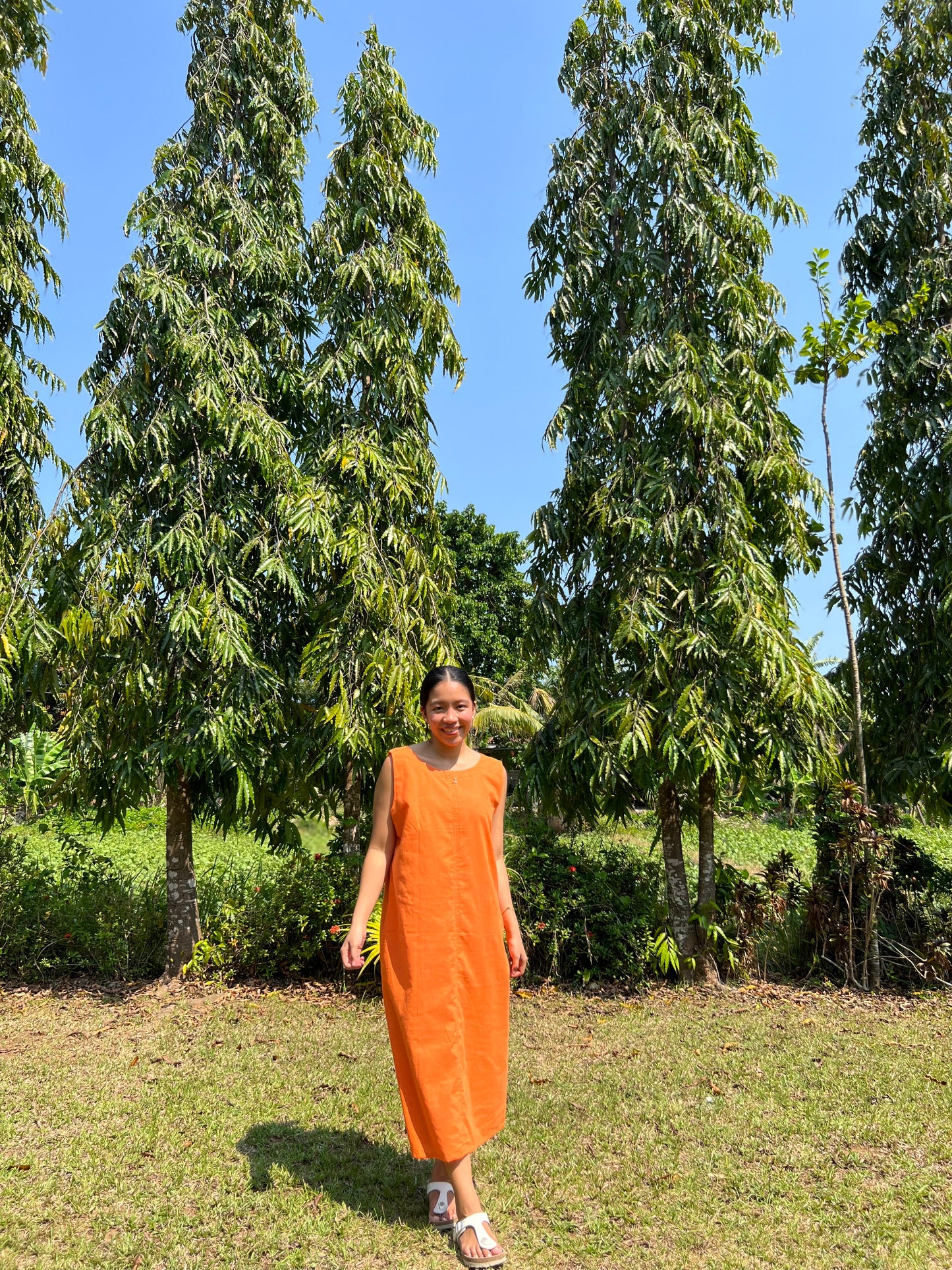 Courage Reversible Dress in Tangerine