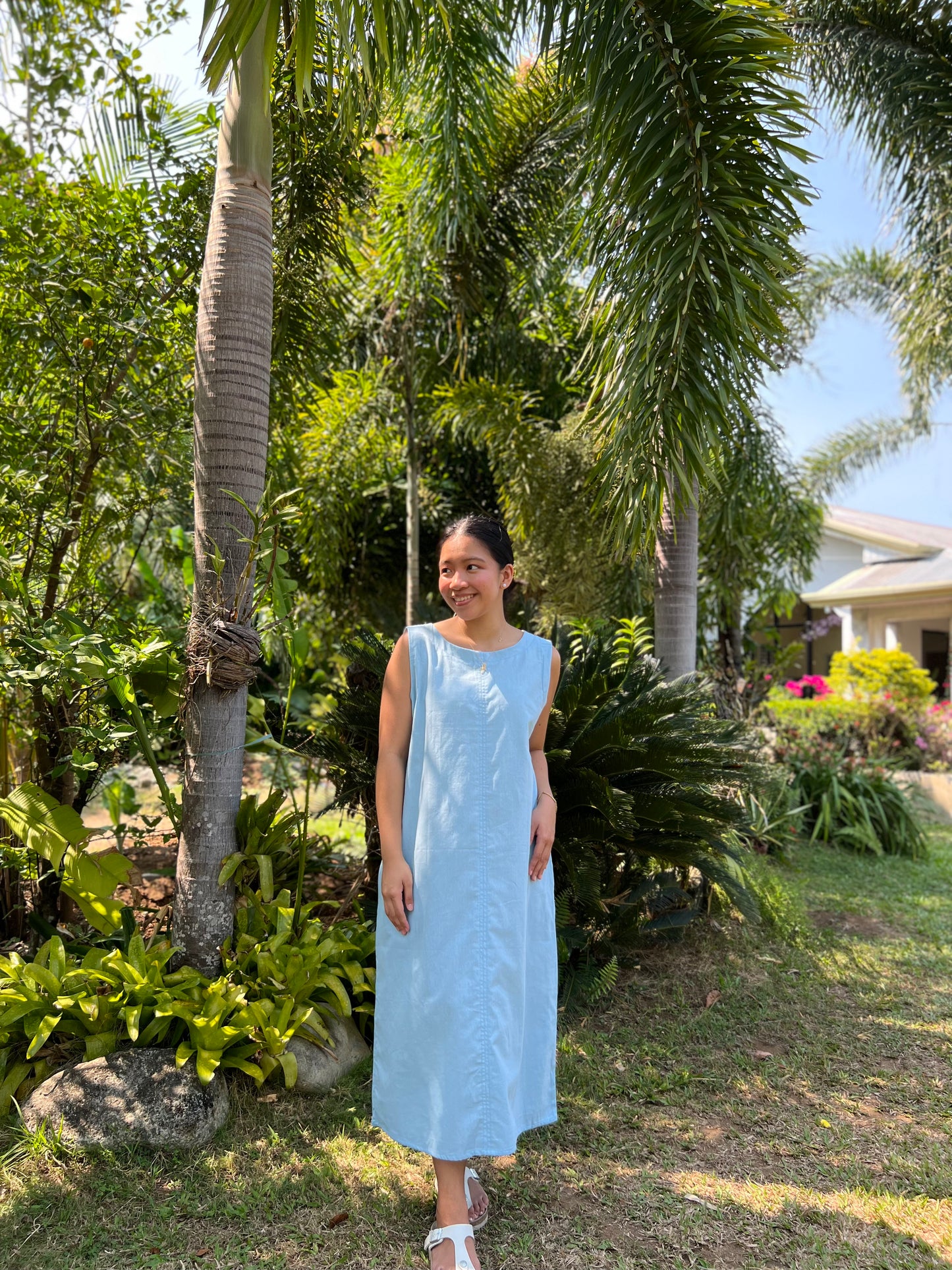 Courage Reversible Dress in Sky Blue