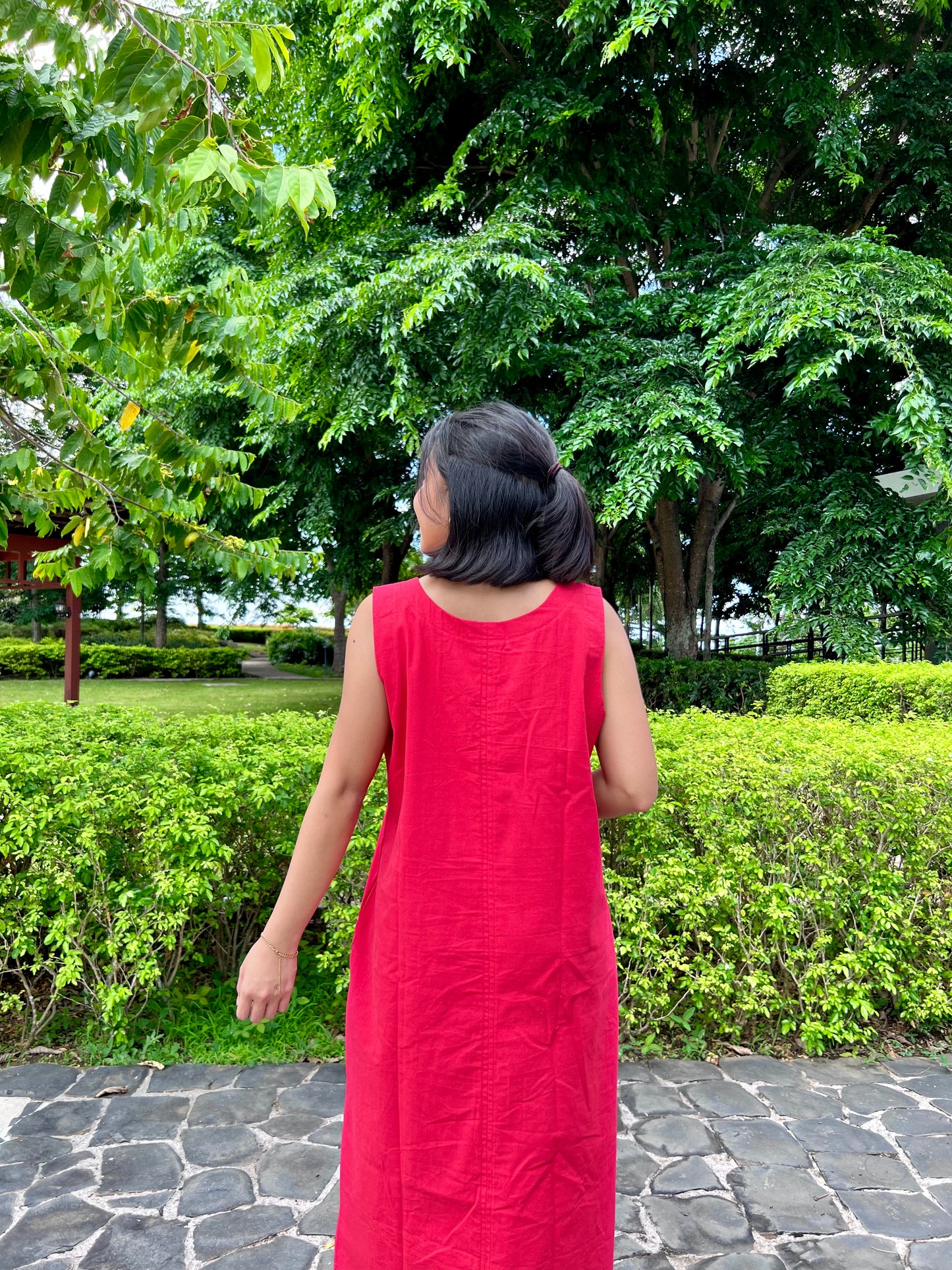 Courage Reversible Dress in Red