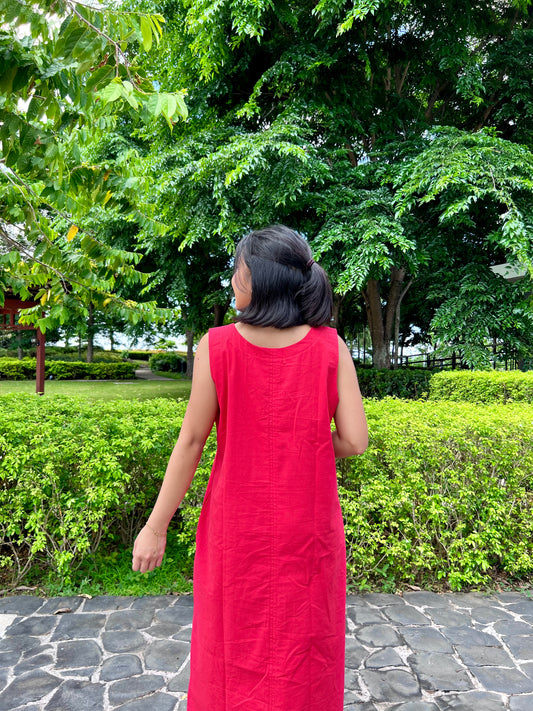 Courage Reversible Dress in Red