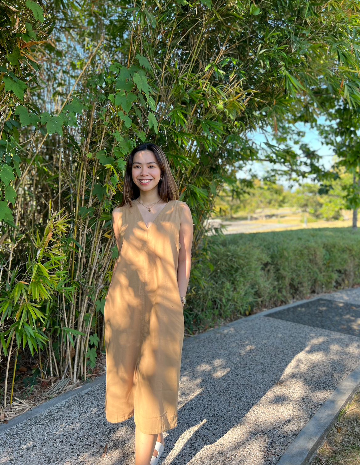 Courage Reversible Dress in Camel