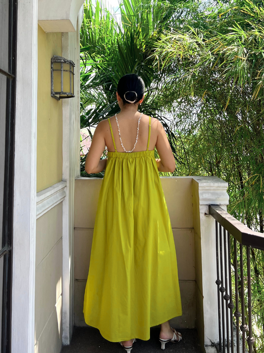 Hope Dress in Olive Yellow