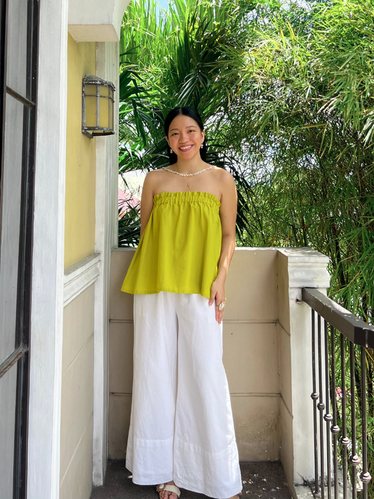 Eve Top in Olive Yellow