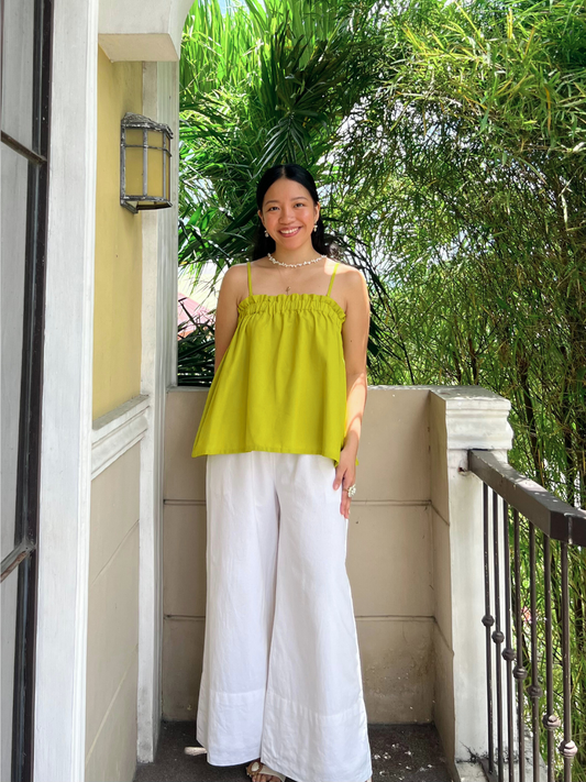 Eve Top in Olive Yellow