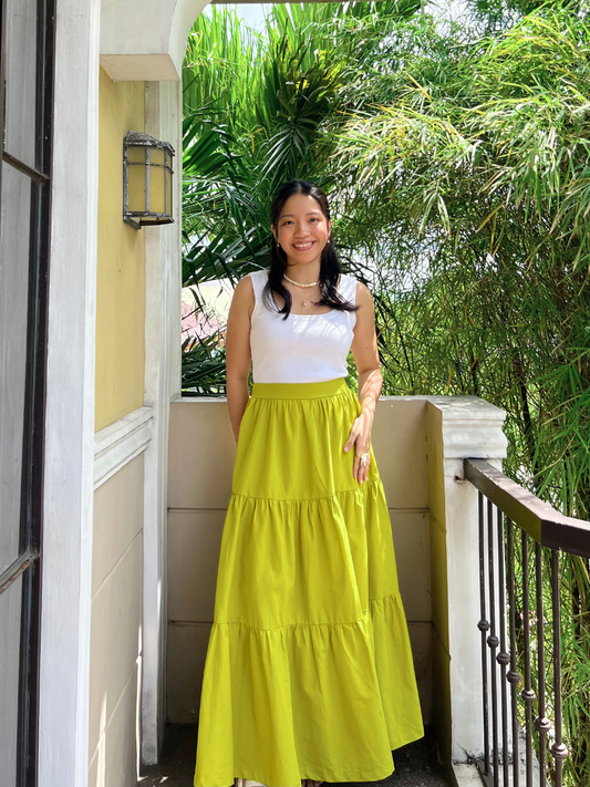Willow Skirt in Olive Yellow