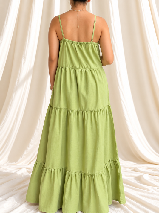 Pine Dress in Apple Green