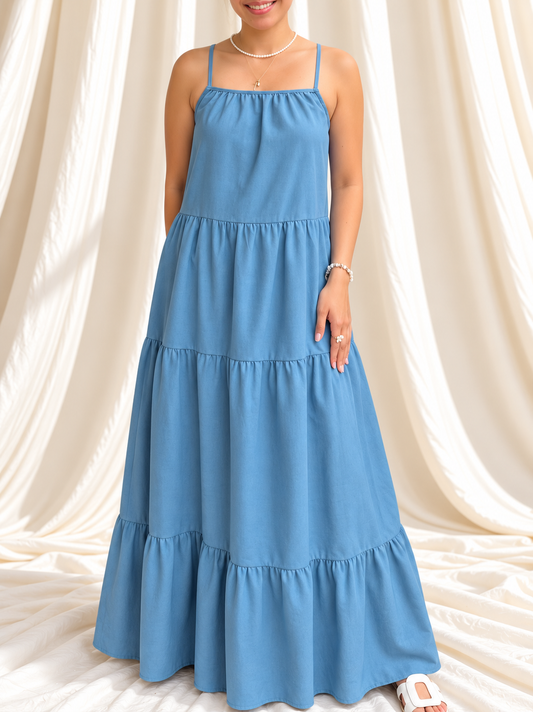 Pine Dress in French Blue